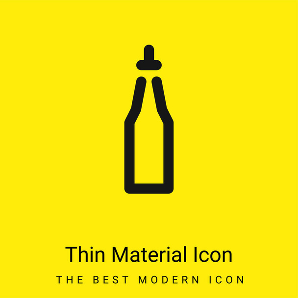 Пляшка мінімальна яскраво-жовта значка матеріалу
 - Вектор, зображення
