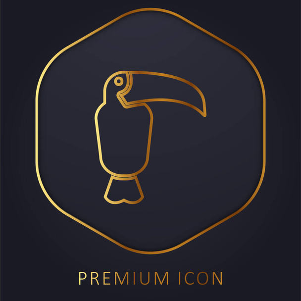 Zvířecí zlatá čára prémie logo nebo ikona - Vektor, obrázek