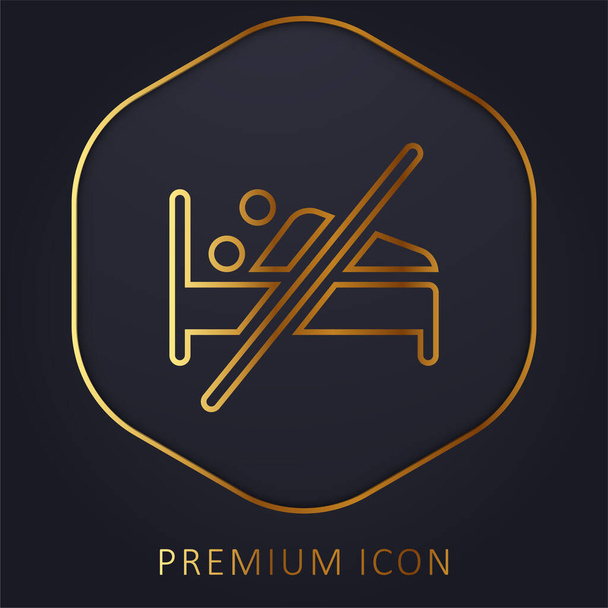 Abstinence golden line premium logo or icon - Vector, Image