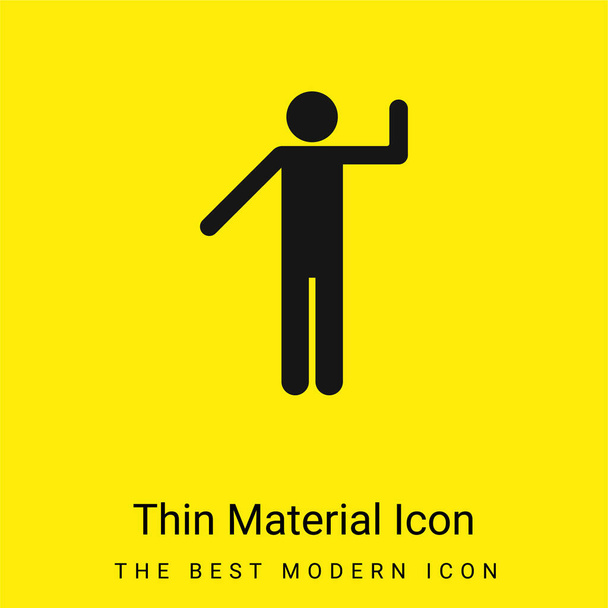 Silueta básica icono de material amarillo brillante mínimo - Vector, imagen