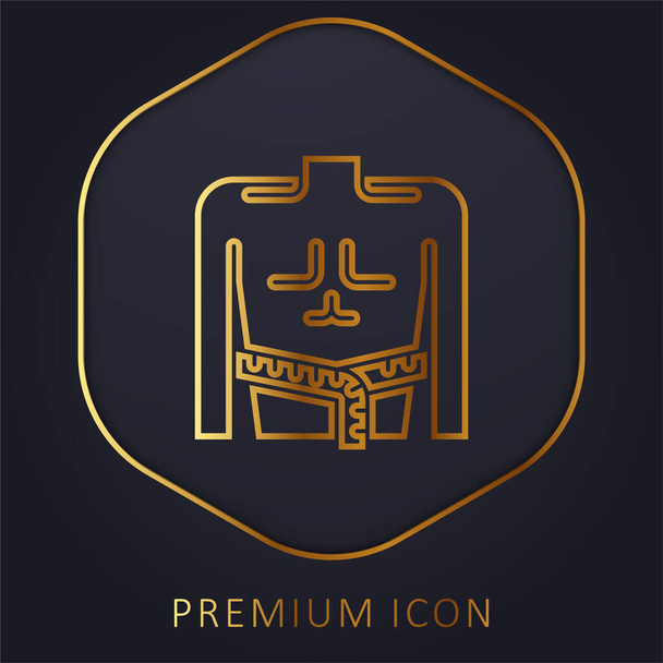 Body Mass golden line premium logo or icon - Vector, Image