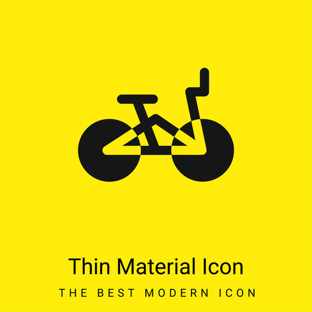 Bmx minimale icône de matériau jaune vif - Vecteur, image