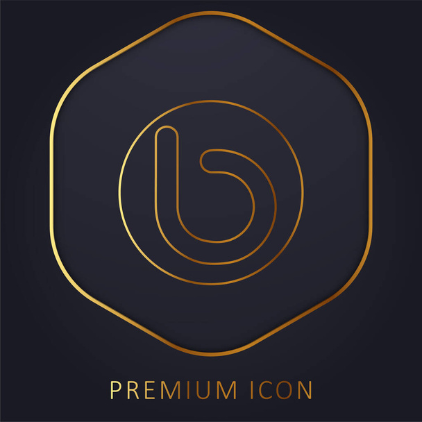 Premium pm logo monogram with gold circle frame Vector Image