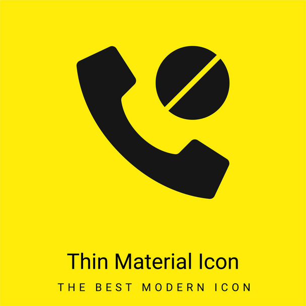 Blokována minimální jasně žlutá ikona materiálu - Vektor, obrázek