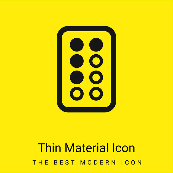 Antibiotická minimální jasně žlutá ikona materiálu - Vektor, obrázek