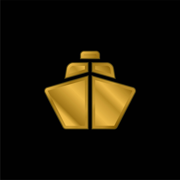 船金メッキ金属アイコンやロゴベクトル - ベクター画像
