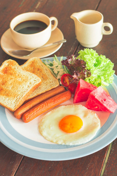 American breakfast in a restaurant of Melaka - Photo, Image