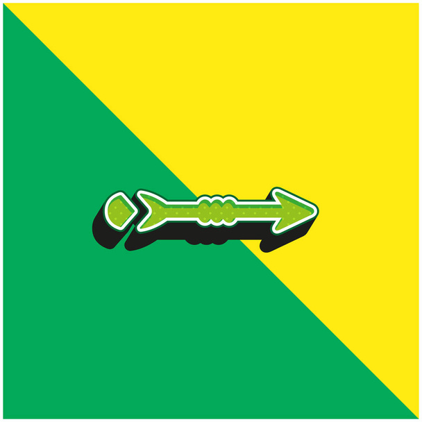 Šipka Zelená a žlutá moderní 3D vektorové logo ikony - Vektor, obrázek