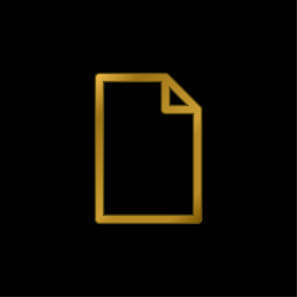 Carta bianca oro placcato icona metallica o logo vettoriale - Vettoriali, immagini