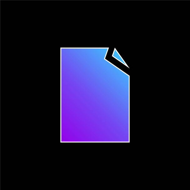 Μαύρο χαρτί σύμβολο μπλε κλίση διάνυσμα εικονίδιο - Διάνυσμα, εικόνα