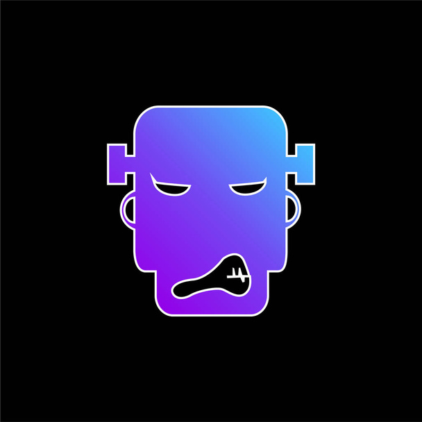 Гнів Франкенштейна блакитний градієнтний вектор - Вектор, зображення