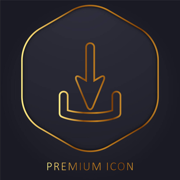 Arrow golden line premium logo or icon - Vector, Image
