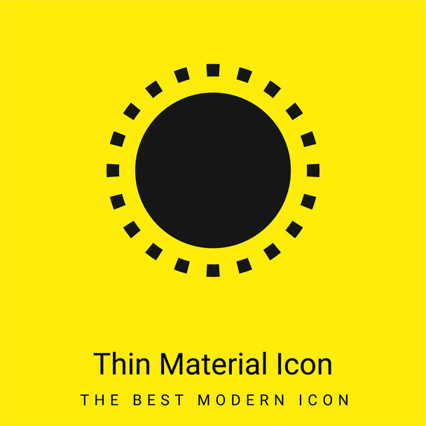 Apparence minime icône matérielle jaune vif - Vecteur, image