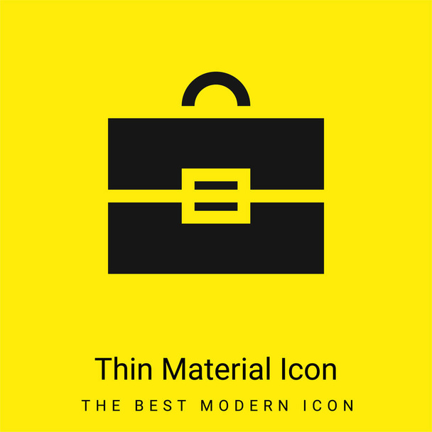 Aktovka minimální jasně žlutý materiál ikona - Vektor, obrázek