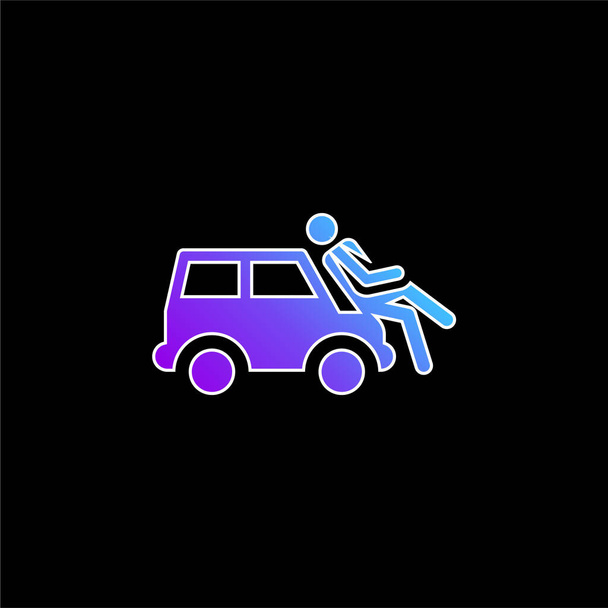 Accident blue gradient vector icon - Vector, Image