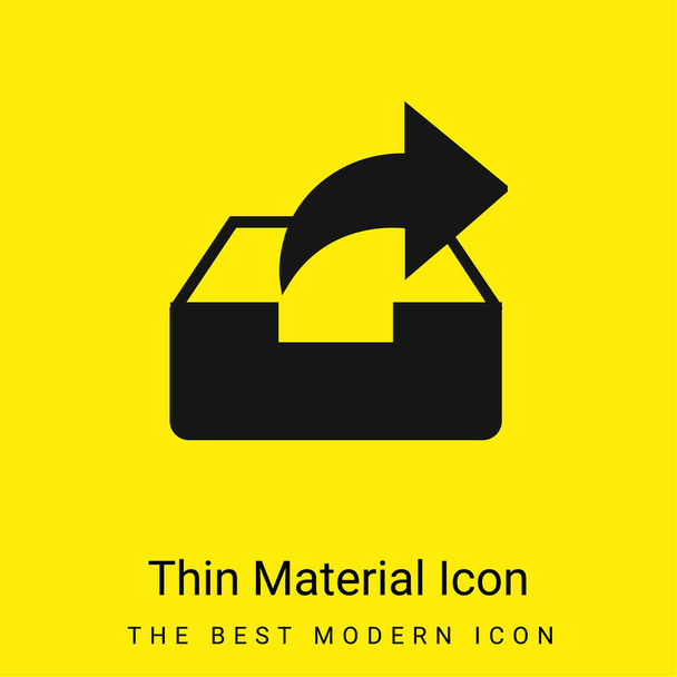 Archivo mínimo icono de material amarillo brillante - Vector, Imagen
