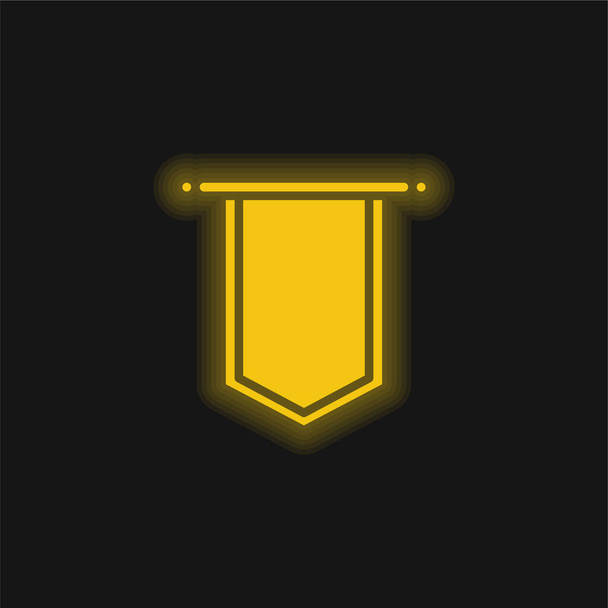 Σήμα κίτρινο λαμπερό νέον εικονίδιο - Διάνυσμα, εικόνα