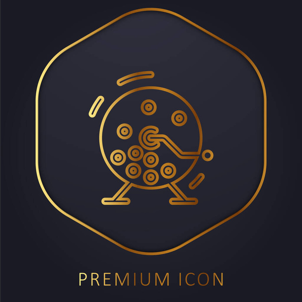 Bingo ligne d'or logo premium ou icône - Vecteur, image