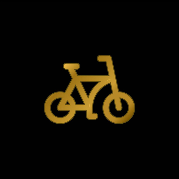 Kerékpár aranyozott fém ikon vagy logó vektor - Vektor, kép