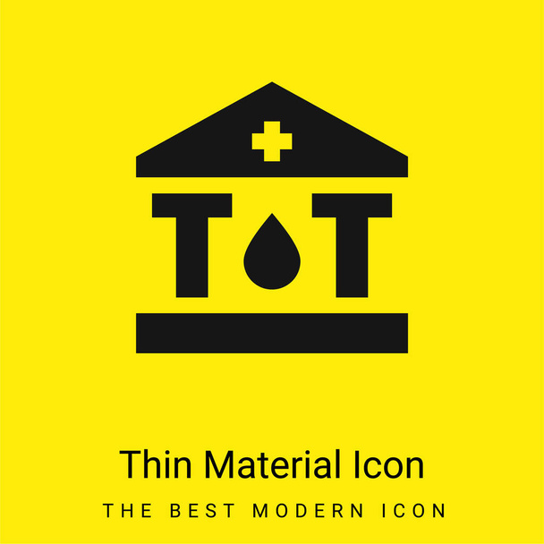 Кривавий Банк мінімально яскравий жовтий матеріальний ікона - Вектор, зображення