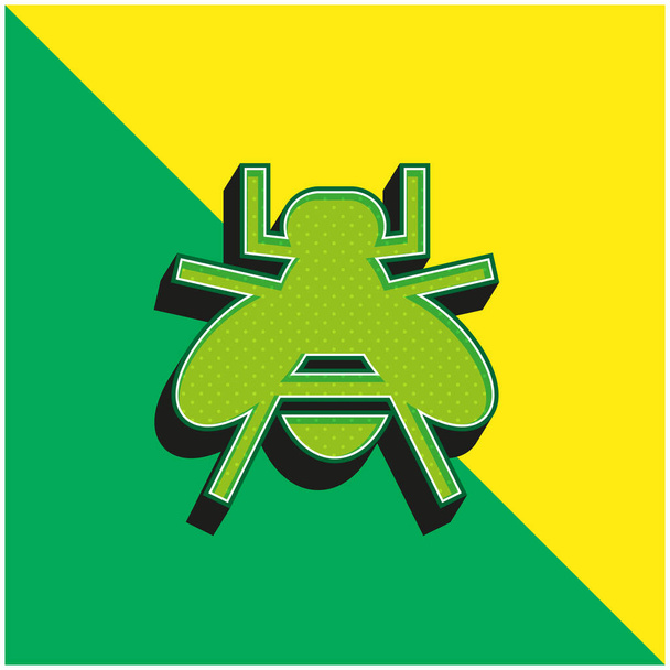 Бі Грін і жовтий сучасний 3d векторний логотип ікони - Вектор, зображення