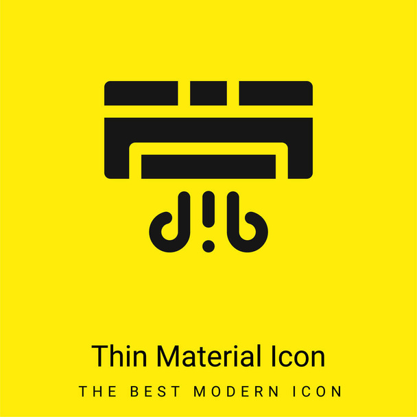 Klimatizace minimální jasně žlutá ikona materiálu - Vektor, obrázek