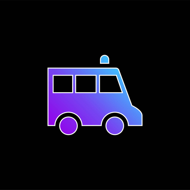 Icono de vector de gradiente azul de ambulancia - Vector, Imagen