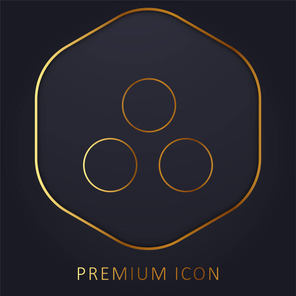 Ammunition golden line premium logo or icon - Vector, Image