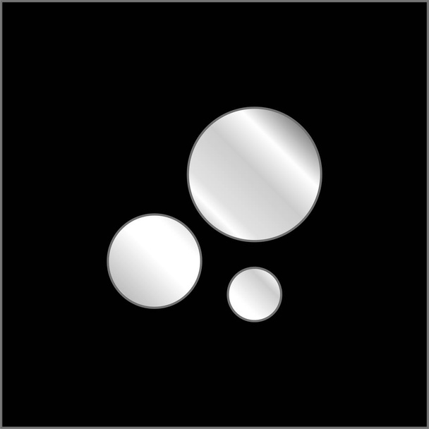 Analytics icône métallique argentée - Vecteur, image