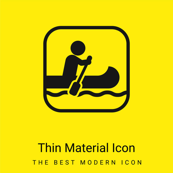 Señal de navegación mínimo icono de material amarillo brillante - Vector, Imagen
