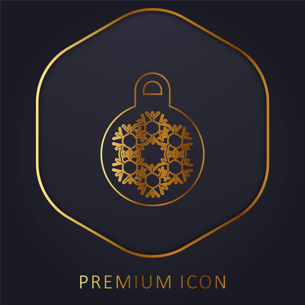 Bauble arany vonal prémium logó vagy ikon - Vektor, kép