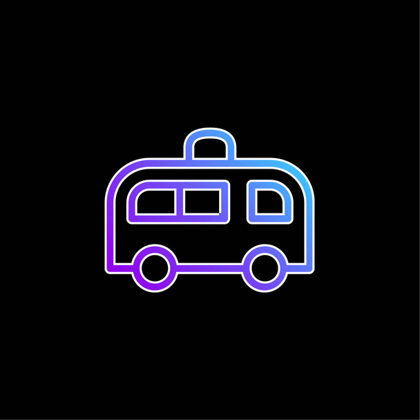 Ambulance blue gradient vector icon - Vector, Image