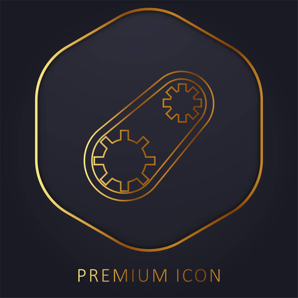 Cintura linea dorata logo premium o icona - Vettoriali, immagini