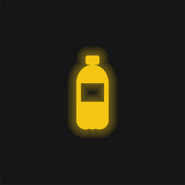 Ποτό κίτρινο λαμπερό νέον εικονίδιο - Διάνυσμα, εικόνα