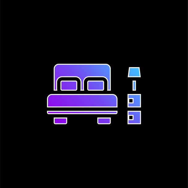 Vektorová ikona modrého přechodu ložnice - Vektor, obrázek