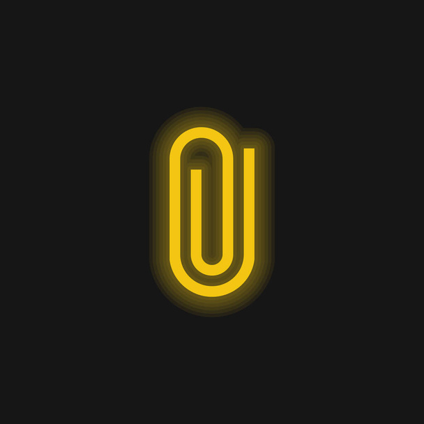 Accesorio amarillo brillante icono de neón - Vector, Imagen