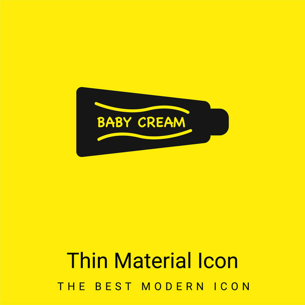 Baby Cream Variant minimal bright yellow material icon - Vector, Image
