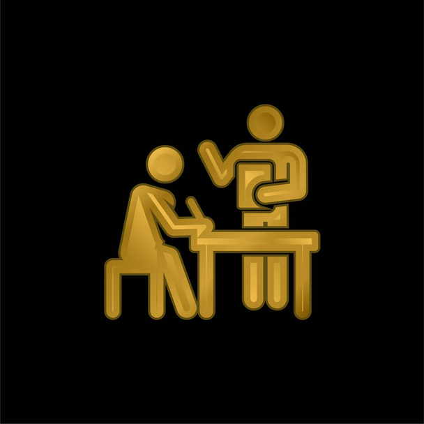Brainstorming vergoldet metallisches Symbol oder Logo-Vektor - Vektor, Bild