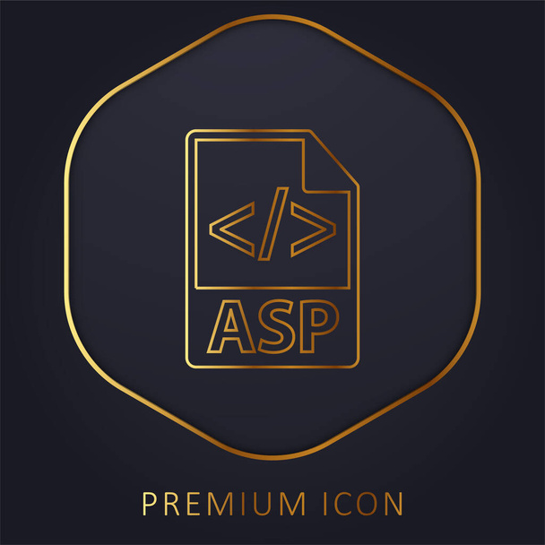 Asp File Format Symbol zlatá čára prémie logo nebo ikona - Vektor, obrázek