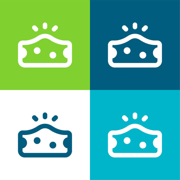 Allergy Flat four color minimal icon set - Vector, Image