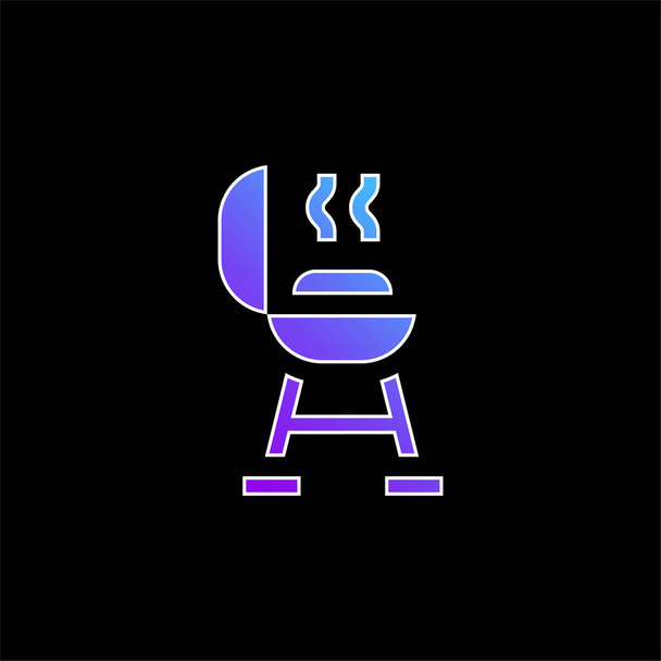 BBQ Grill blue gradient vector icon - Vector, Image
