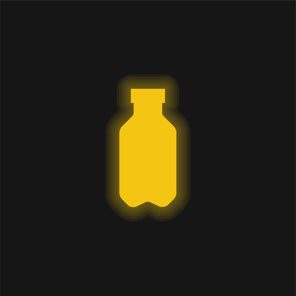 ボトルイエローのネオンアイコン - ベクター画像