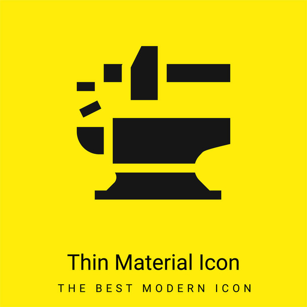 Anvil minimal jaune vif icône matérielle - Vecteur, image