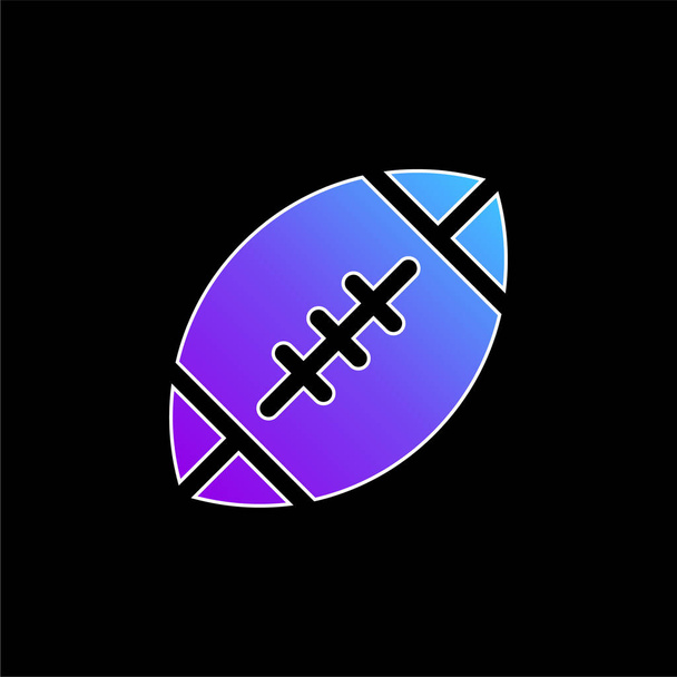 American Football azul gradiente icono del vector - Vector, imagen