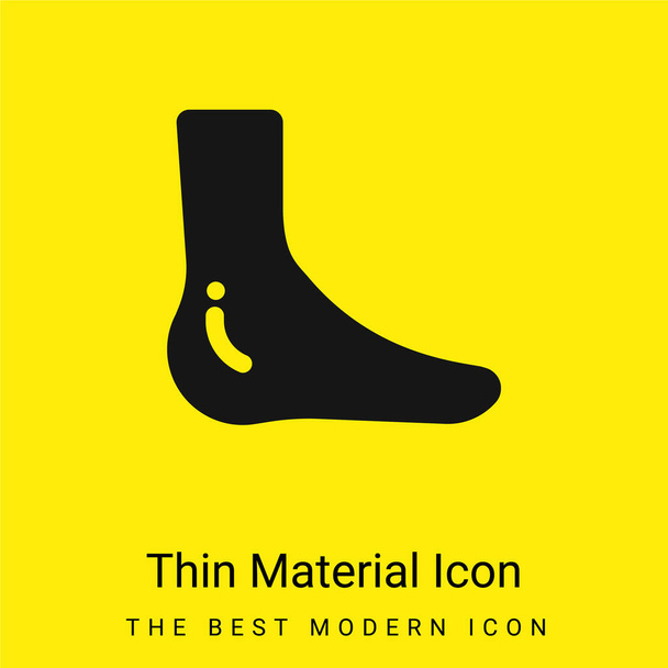 Ankle minimal bright yellow material icon - Vector, Image