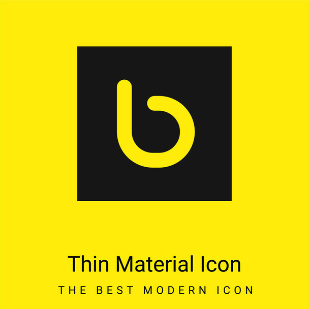 Bebo minimális fényes sárga anyag ikon - Vektor, kép