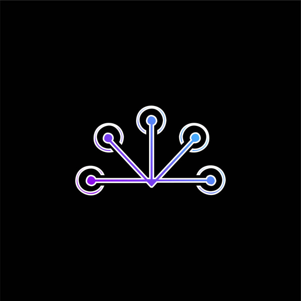 Icono de vector de gradiente azul de antena - Vector, Imagen