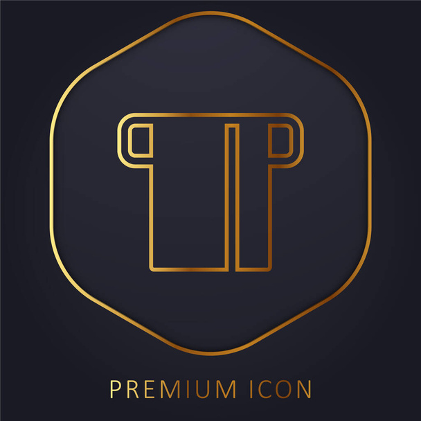 Bankomatkarte goldene Linie Premium-Logo oder Symbol - Vektor, Bild