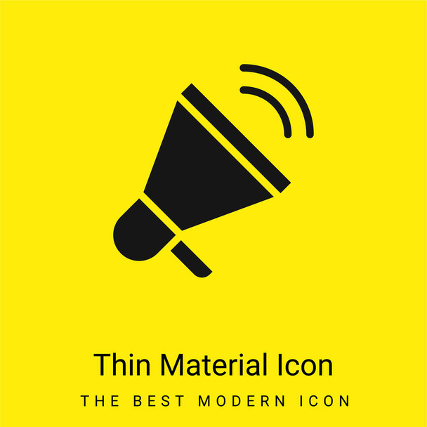 Publicidad mínimo icono de material amarillo brillante - Vector, imagen