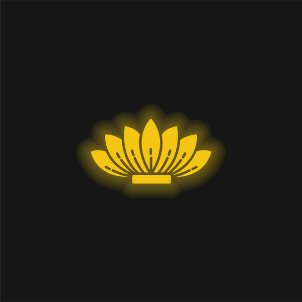 黄色の輝くネオンアイコンをアガベ - ベクター画像